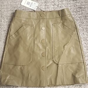 Faux leather mini skirt